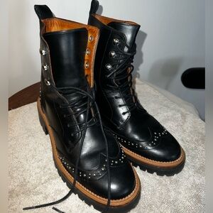 & Other Stories black leather lace up boots